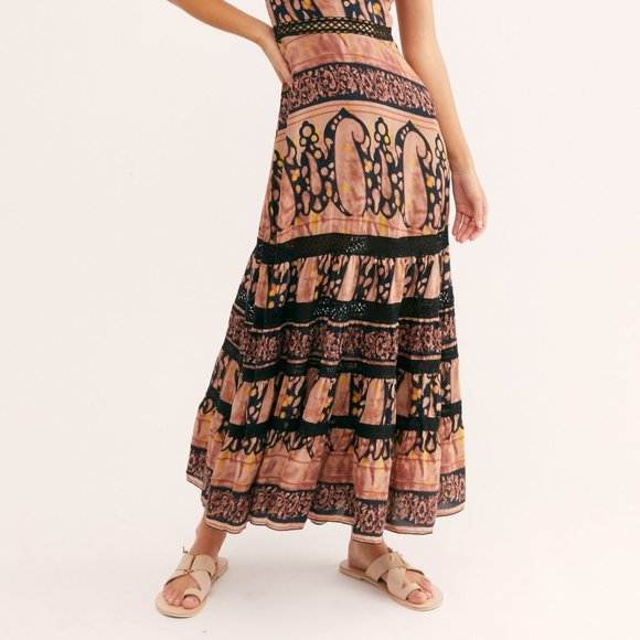 NWT Free People Elektra Maxi Dress / Sahara Combo - Picture 6 of 8